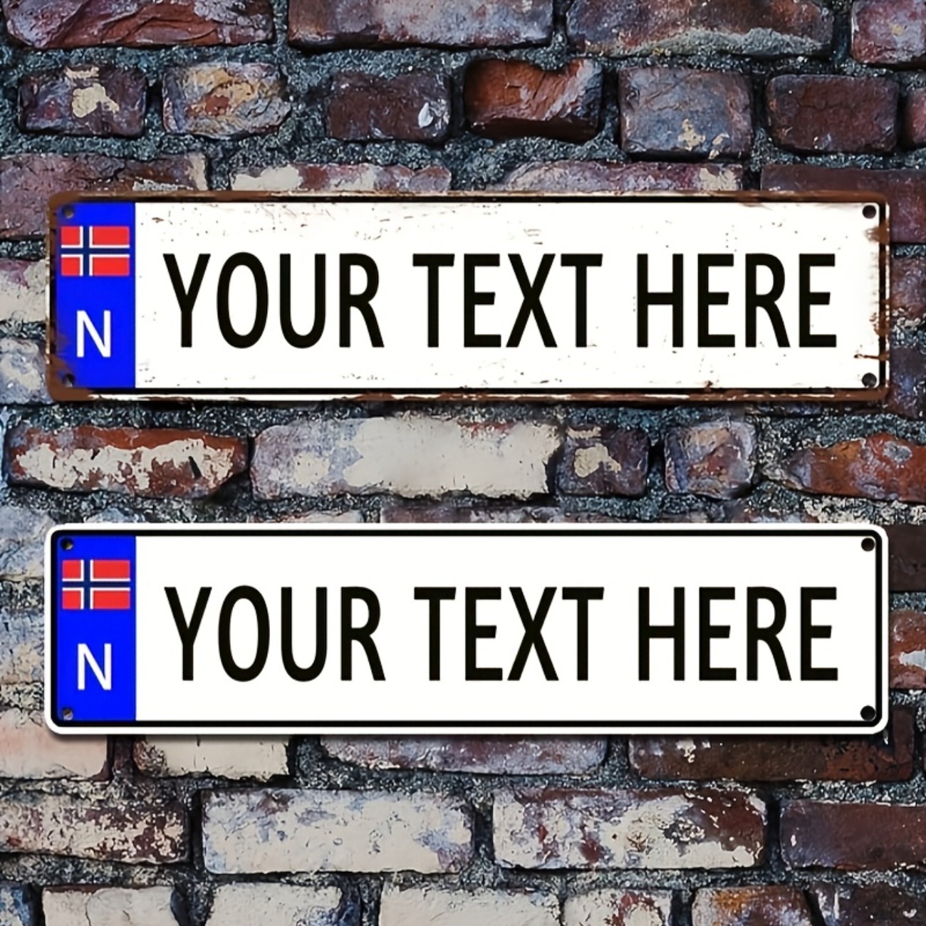 Home Bar Signs - Sinal de metal vintage norueguês personalizado