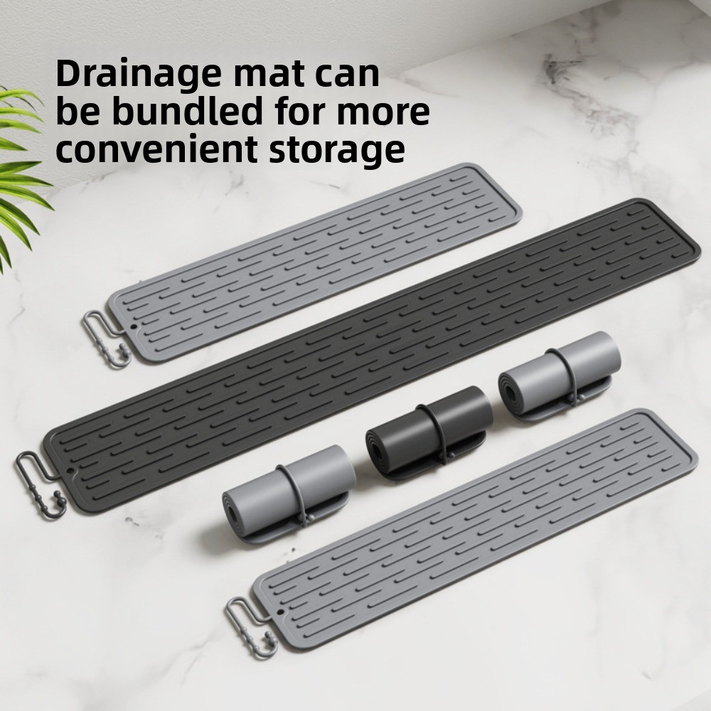 Bar Mat Rubber - Tapete de secagem de silicone antiderrapante