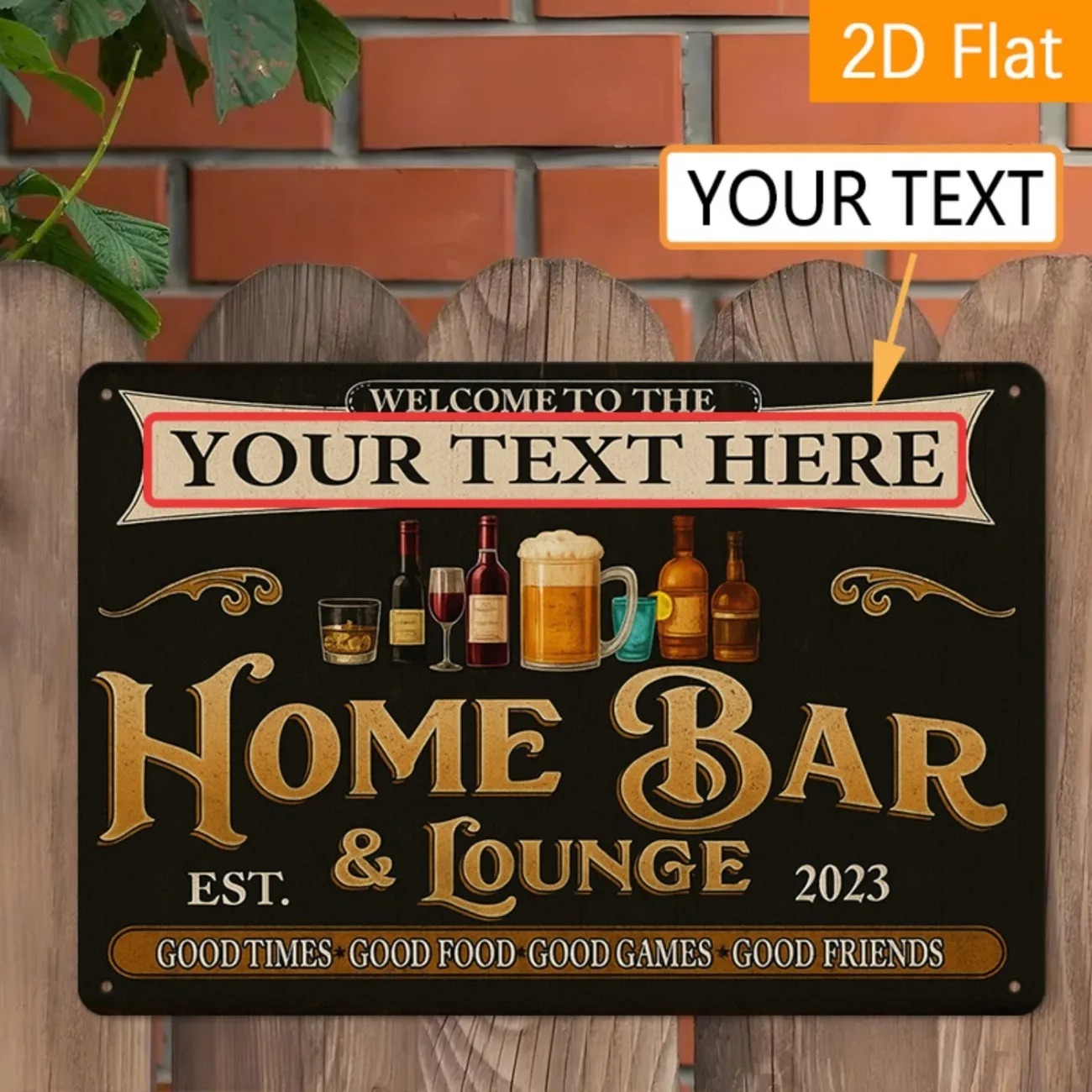 Placa de Metal Personalizada V - Home Bar Signs avaliação e preço