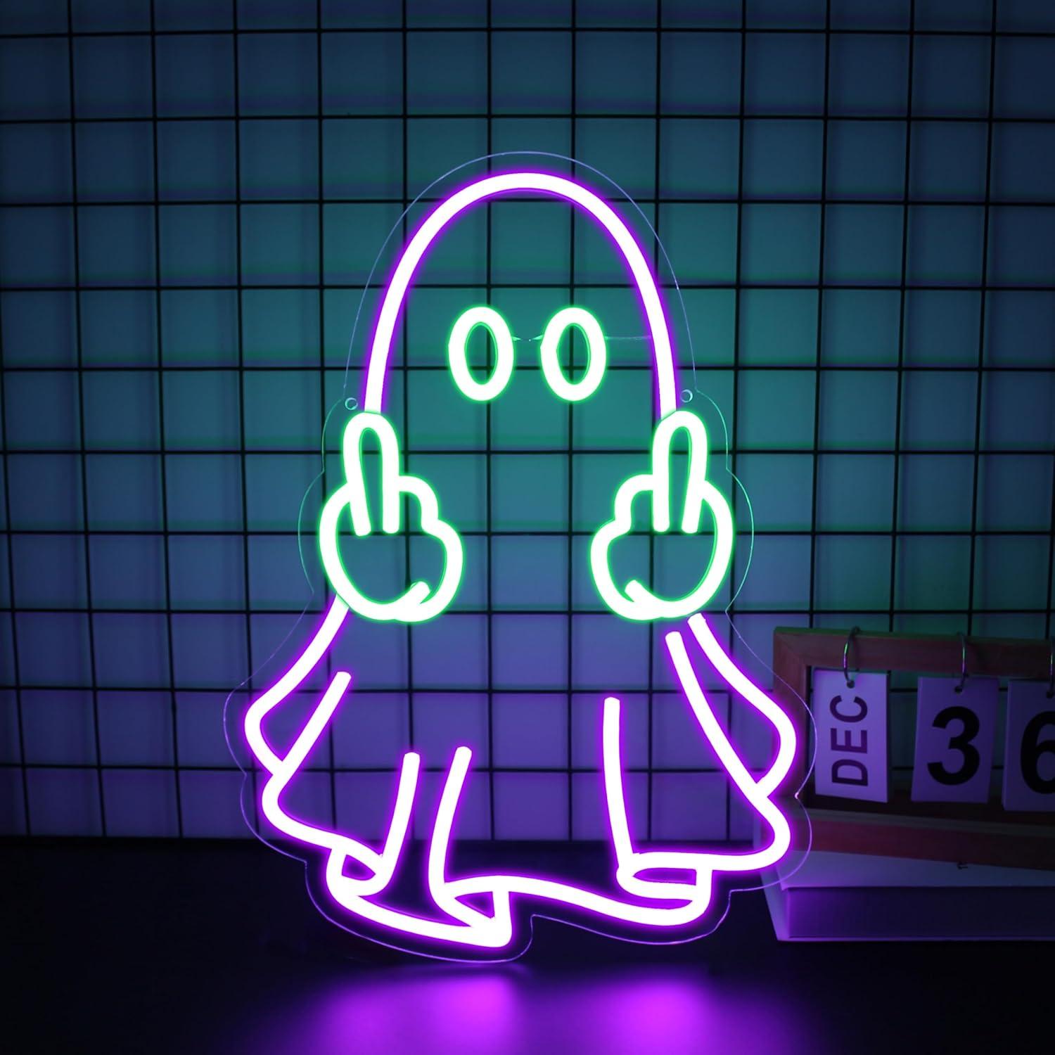 Letreiro Neon Fantasma com Ali - Home Bar Signs avaliação e preço