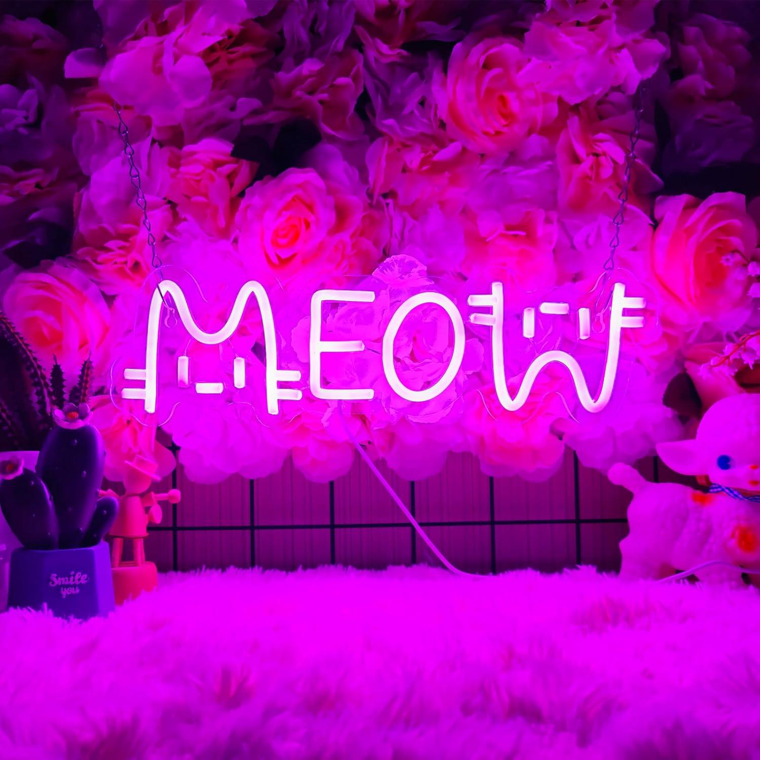 Letreiro Neon Gato Meow com LE - Home Bar Cafe avaliação e preço
